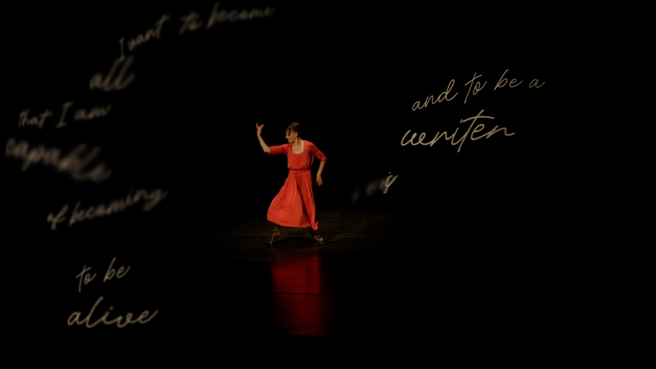 Shine On Katherine Mansfield documentary. Ballet and text animation 3