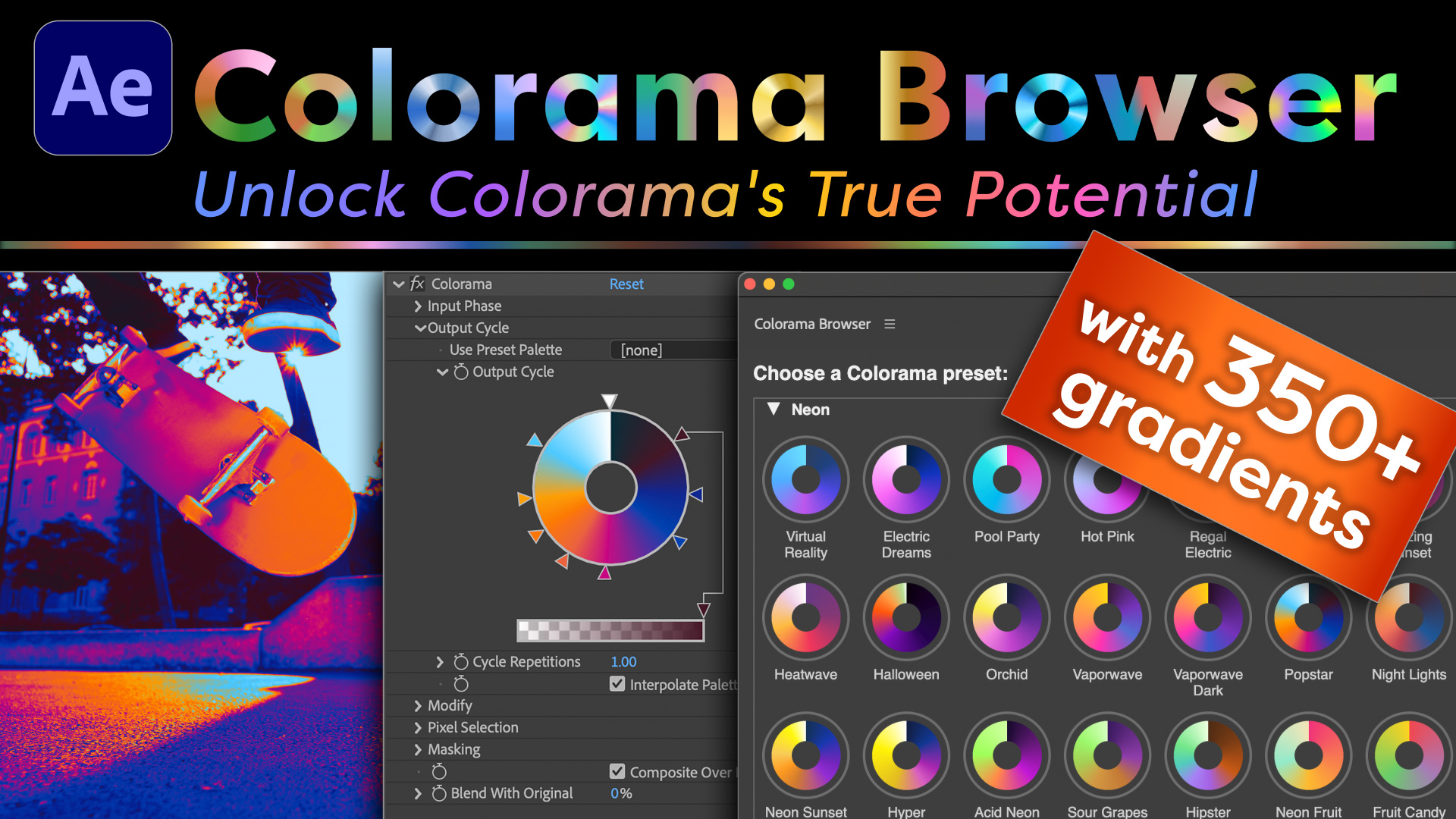 Colorama Browser After Effects extension by synthetick