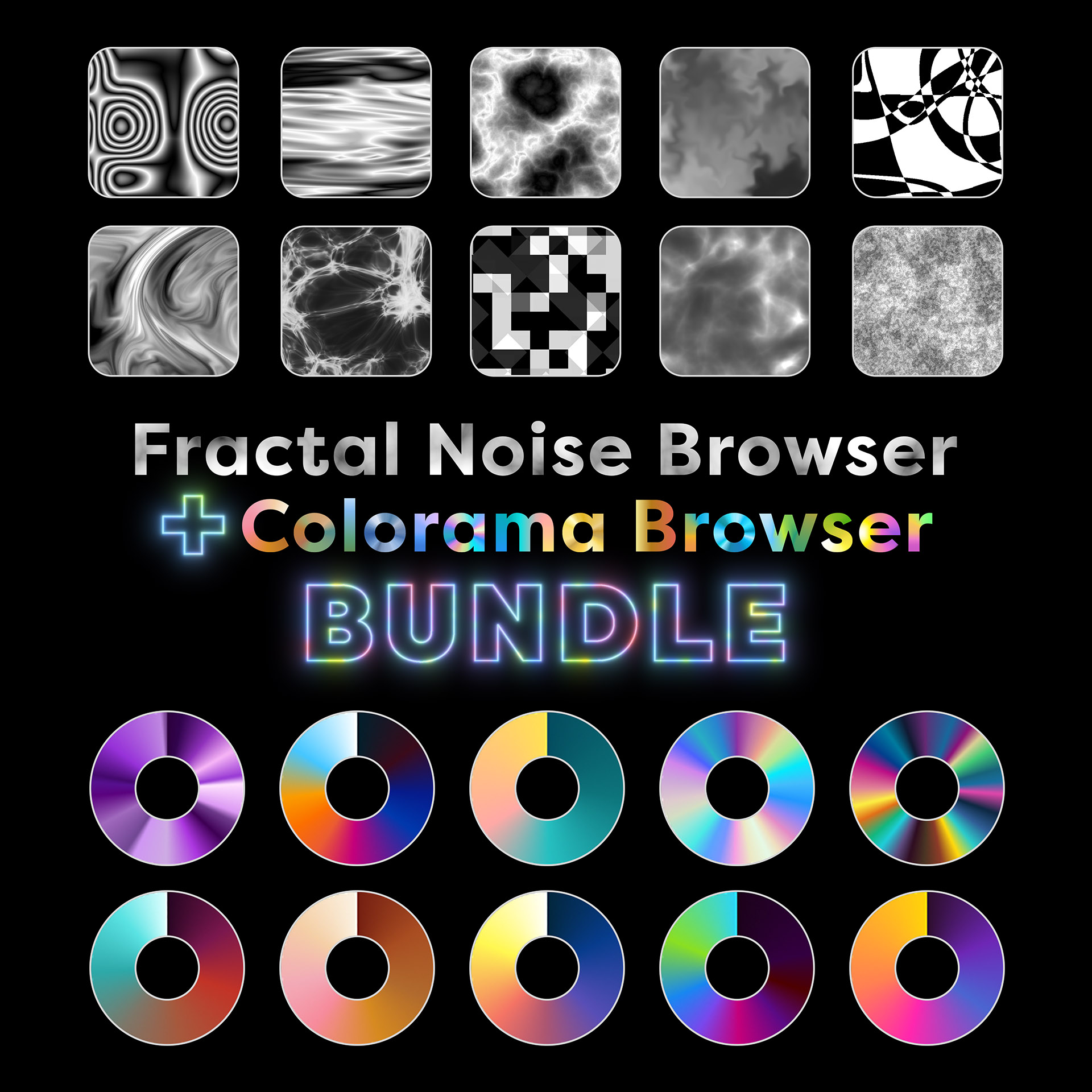Fractal Noise Browser + Colorama Browser Bundle for After Effects by Synthetick