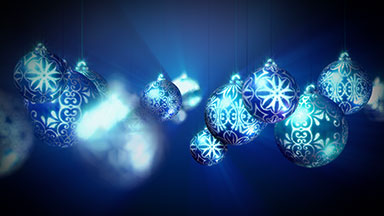 Christmas baubles background loop