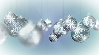 Christmas baubles background loop