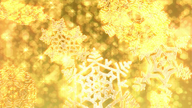 Big Christmas snowflakes loop - gold