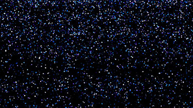 Blue glitter falling