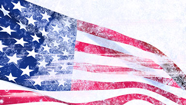 USA flag with grunge texture