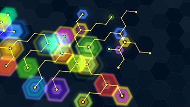 Hexagons network with looping sections