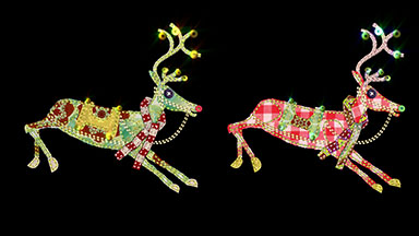 Christmas Reindeer Running Cycles