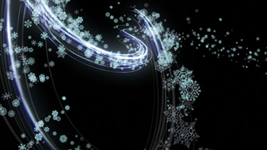 Set of 5 Christmas holiday snowflake light trails