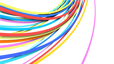 Pack of 3 animations of colorful striped lines