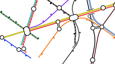 Transport network map loop.