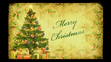 Magical Growing Christmas Tree and Merry Christmas text